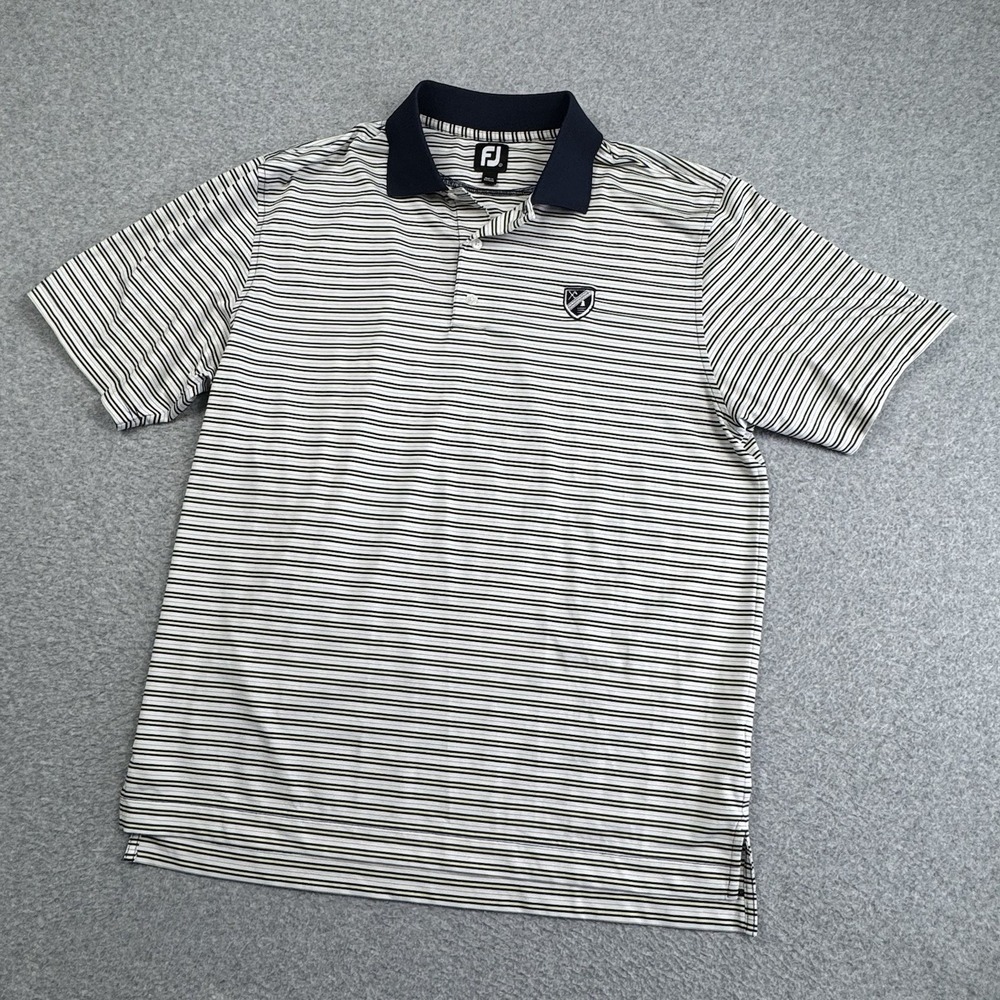 FootJoy‎ Performance Polo Shirt Mens Large Glens Falls Country Club Golf Preppy